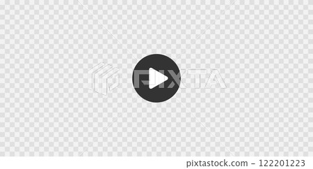 Play icon on transparent background texture. Video player mockup. Empty movie computer screen. Push, click, start or record button for multimedia app window interface. Vector illustration Play icon on transparent background texture. Video player mockup. Empty movie computer screen. Push, click, start or record button for multimedia app window interface. Vector illustration 122201223
