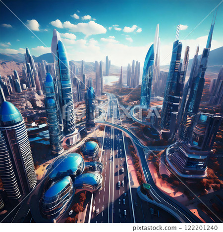未來派城市景觀 122201240