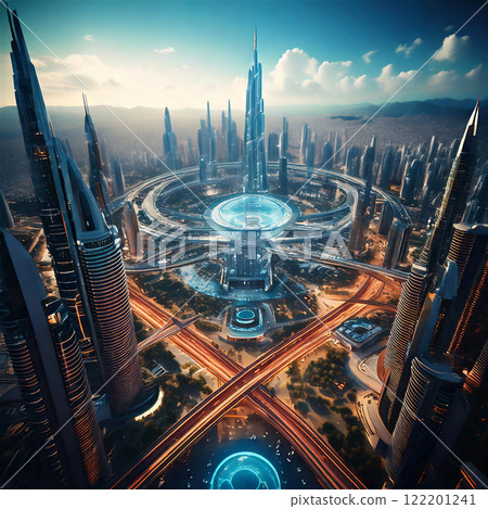 未來派城市景觀 122201241