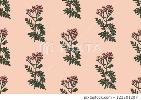 Abstract seamless retro floral pattern vector illustration. Repeating botanical wildflowers in pink colors. Graphic design for Print Wallpaper Cover Fabric Wrapping Wedding Greeting Card Invitation Abstract seamless retro floral pattern vector illustration. Repeating botanical wildflowers in pink colors. Graphic design for Print Wallpaper Cover Fabric Wrapping Wedding Greeting Card Invitation 122201297