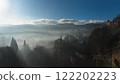 Morning sun shining through the sea of clouds 122202223