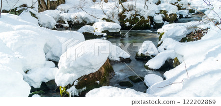 "Aomori Prefecture" Snow-covered Oirase Gorge: Winter natural beauty "Aomori Prefecture" Snow-covered Oirase Gorge: Winter natural beauty 122202869