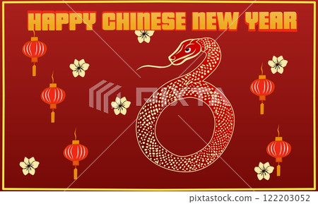 happy chinese new year with the snake happy chinese new year with the snake 122203052