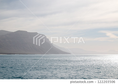 Cliffs of Lanzarote from La Graciosa, Spain 122203506