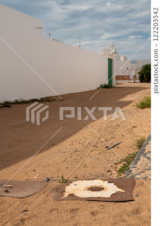 Street in Caleta del Sebo, La Graciosa, Spain 122203542