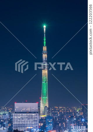 Tokyo Skytree night view from Bunkyo Civic Center, Tokyo 122203566