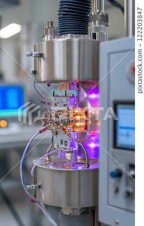 Base of a cryostat in a high-tech lab 122203847