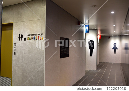 大阪地鐵夢島站男女通用廁所 大阪地鐵夢島站男女通用廁所 122205018