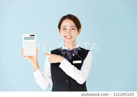 女制服計算機微笑 122205320