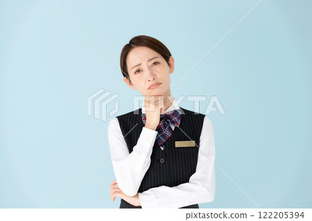 Woman uniform worries 122205394