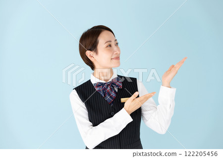 Women, uniform, hand-waving Women, uniform, hand-waving 122205456