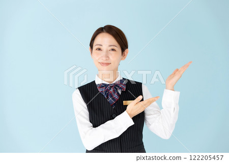 Women, uniform, hand-waving Women, uniform, hand-waving 122205457