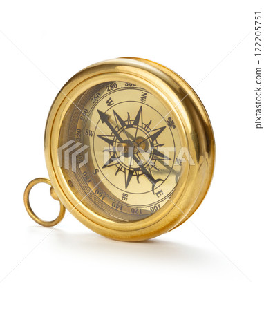 Vintage compass on white background 122205751