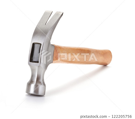 Claw hammer on white background 122205756