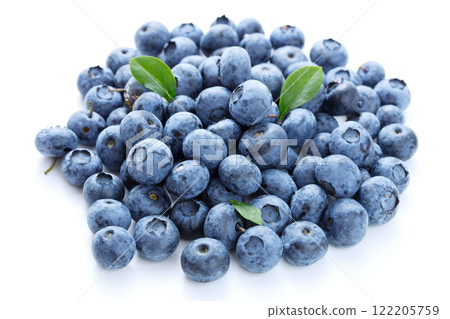 Fresh blueberries on white background Fresh blueberries on white background 122205759