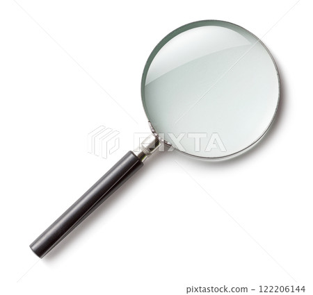 Magnifying glass on white 122206144