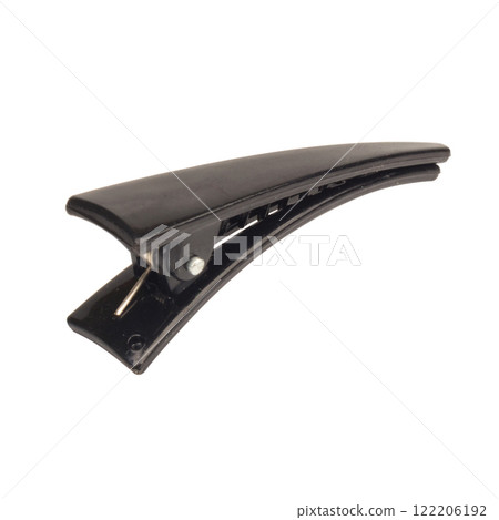 Black hair clip isolated on white background 122206192