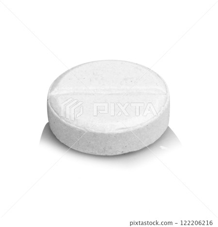 White pill isolated on white background White pill isolated on white background 122206216