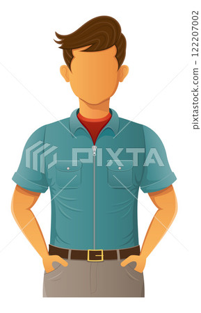 young man is handsome modern and promising vector illustration 122207002