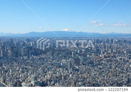 Mount Fuji and the city center as seen from Skytree Mount Fuji and the city center as seen from Skytree 122207194