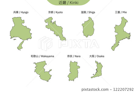 近畿地區地圖（線圖） 122207292