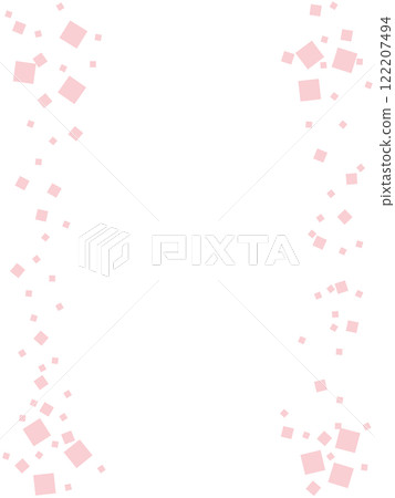 Sakura pink Japanese pattern sparkling background confetti frame 122207494