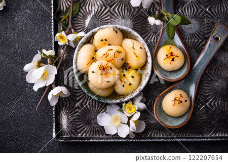 Tang yuan rice dumpling balls for Chinese lunar New year celebration Tang yuan rice dumpling balls for Chinese lunar New year celebration 122207654