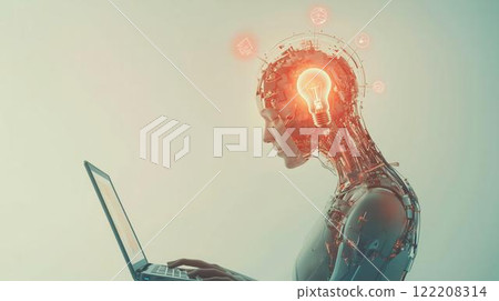 Image of AI providing knowledge and making suggestions 122208314