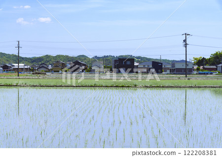 愛知縣西尾市剛播種後的田園風光 愛知縣西尾市剛播種後的田園風光 122208381