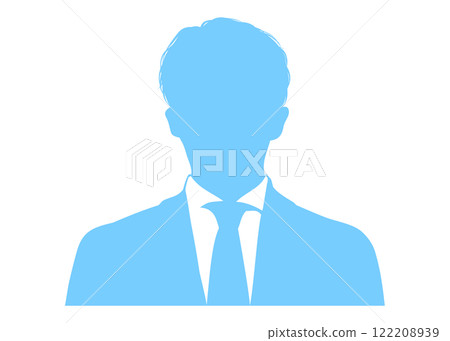Photo of a male businessman in a suit, silhouette (white background) Photo of a male businessman in a suit, silhouette (white background) 122208939