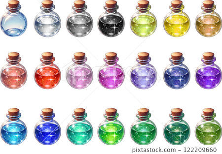 裝有液體的小瓶子 裝有液體的小瓶子 122209660