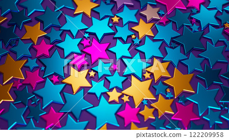 Celestial Symphony: A Colorful Dance of Shiny Stars in the Cosmos Celestial Symphony: A Colorful Dance of Shiny Stars in the Cosmos 122209958