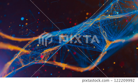 Sci-fi digital technology with line connect network and data graphic background. 122209992