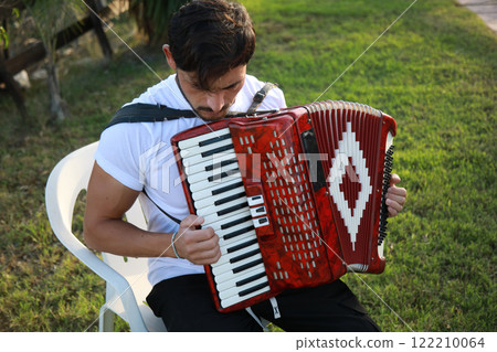 Enchanted Grove Resonating with Accordion Tunes 122210064