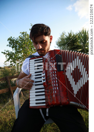 Enchanted Grove Resonating with Accordion Tunes 122210074