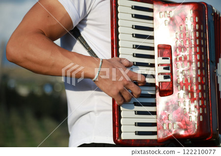 Nature Serenity Meets Accordion Musical Joy 122210077