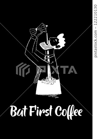 Coffee Lovers - 3 funny hand-drawn illustration and lettering Coffee Lovers - 3 funny hand-drawn illustration and lettering 122210130