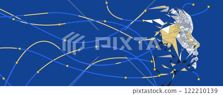 machine learning and artificial intelligence technology at work. Digital neural connections 122210139