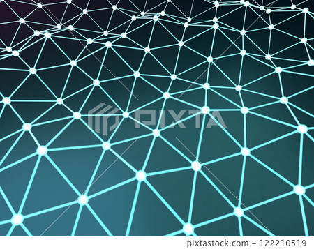 3D illustration of a regular network 3D illustration of a regular network 122210519