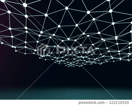 3D illustration of a regular network 3D illustration of a regular network 122210520