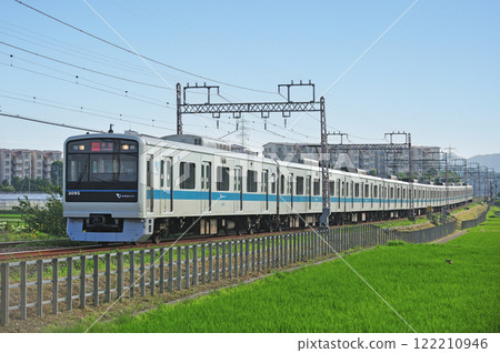 Odakyu Odawara Line Tsurumaki Onsen-Isehara Odakyu 3000 series 3095 train 122210946