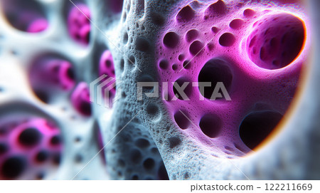 bone tissue microscopy, medicine and research concept bone tissue microscopy, medicine and research concept 122211669