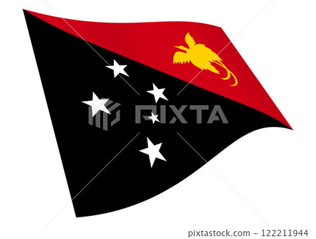 Papua New Guinea waving flag graphic 122211944
