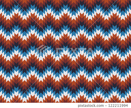Southwestern Navajo geometric striped seamless pattern. Colorful Aztec shape endless pattern. Ethnic southwest pattern use for textile, carpet, cushion, upholstery, etc Southwestern Navajo geometric striped seamless pattern. Colorful Aztec shape endless pattern. Ethnic southwest pattern use for textile, carpet, cushion, upholstery, etc 122211994
