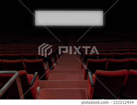 An empty cinema before the screening An empty cinema before the screening 122212454