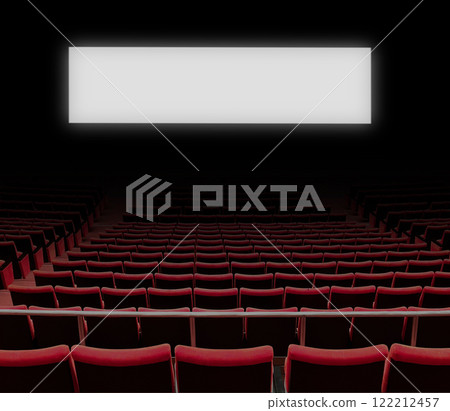 An empty cinema before the screening An empty cinema before the screening 122212457