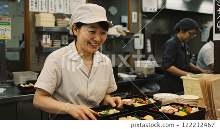 Lunch box store clerk 122212467
