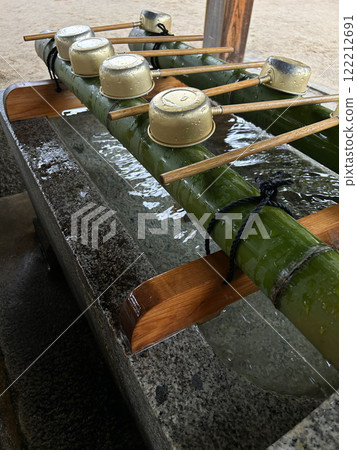 Chozuya (purification fountain) at shrines and temples Chozuya (purification fountain) at shrines and temples 122212691