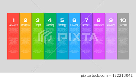 Ten piece line infographic jigsaw puzzle process Ten piece line infographic jigsaw puzzle process 122213041