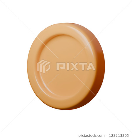 3D realistic yellow coin. Finance, investment and savings concept. Vector illustration on isolated background. 3D realistic yellow coin. Finance, investment and savings concept. Vector illustration on isolated background. 122213205